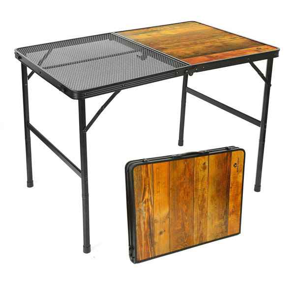 Dakota Fields Azariana 89.916cm FoldinHalf Adjustable Folding Table